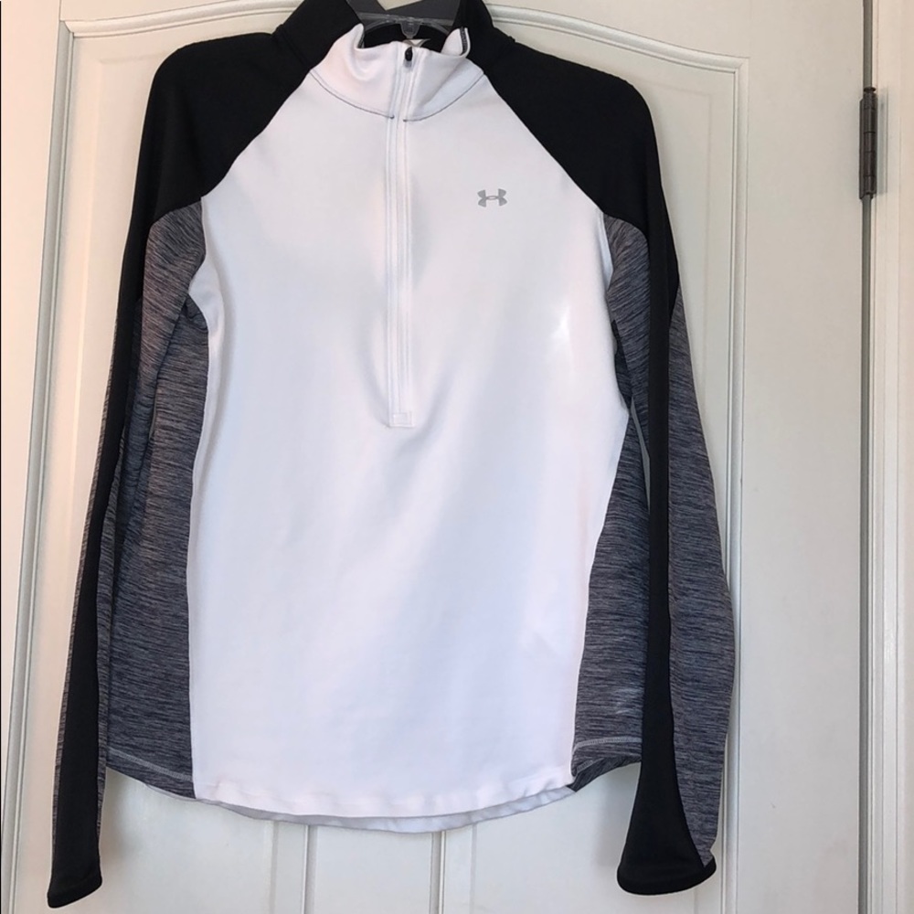Under Armour White, Grey, and Black Half-zip